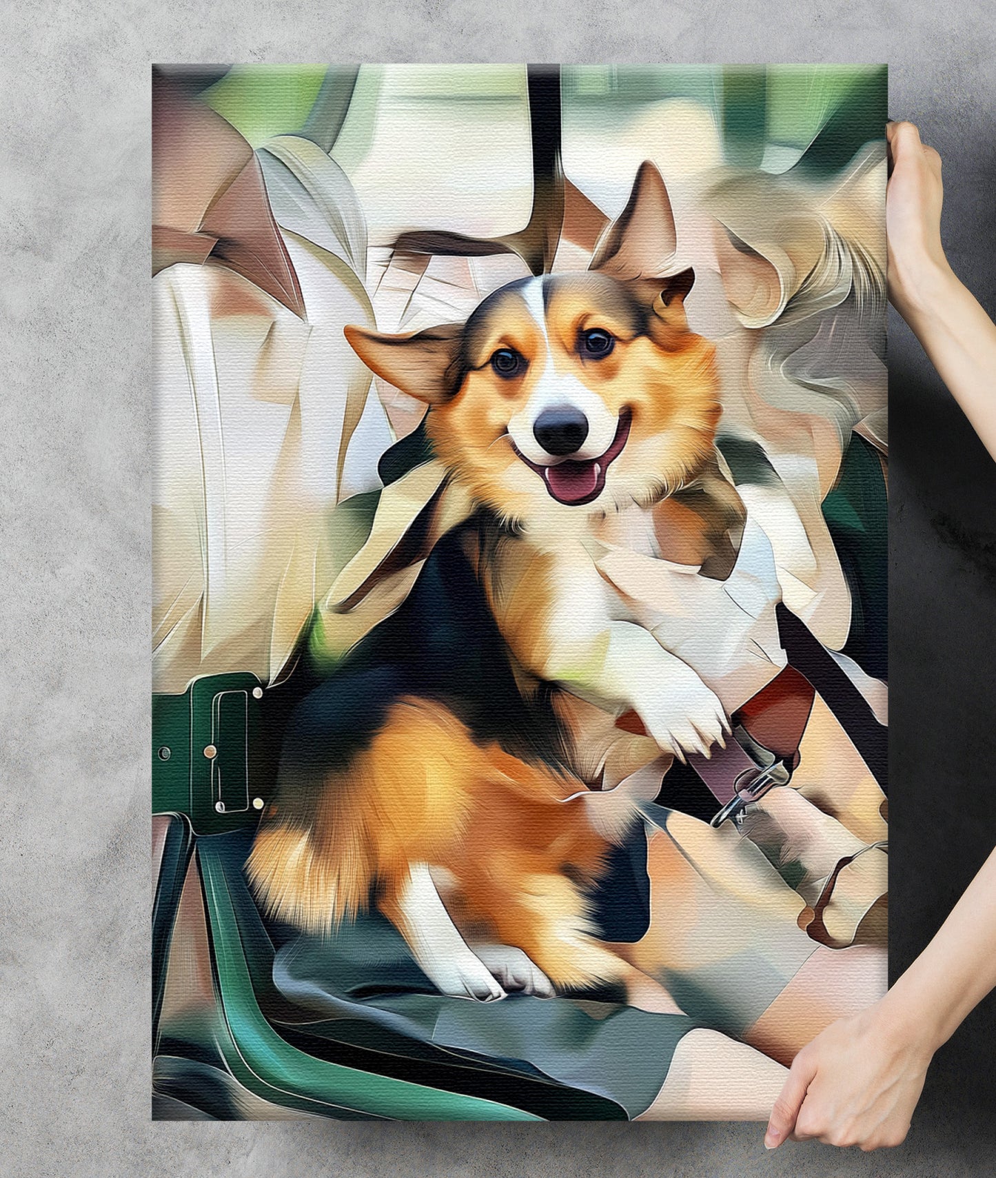 Artistic Cubism Style Custom Pet Canvas