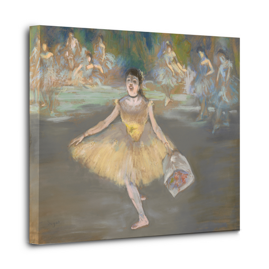 Dancer With Bouquet by Edgar Degas - Wall Art Canvas