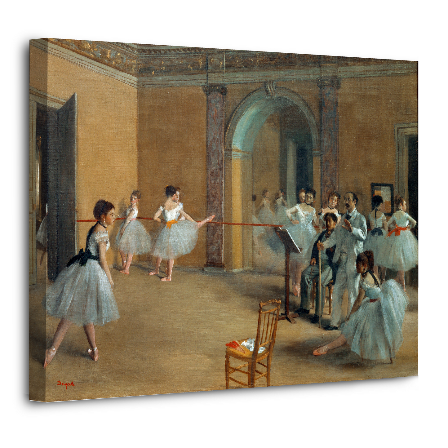 The Dance Foyer at the Opera by Edgar Degas - Wall Art Canvas