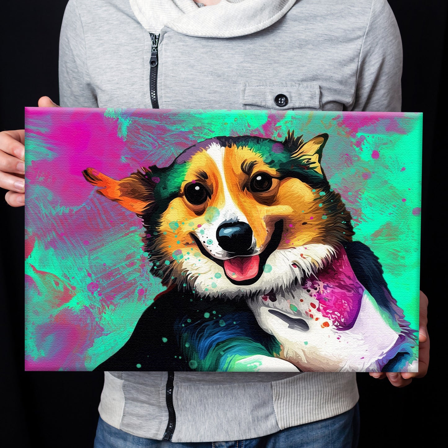 Artistic Pop Art Style Custom Pet Canvas