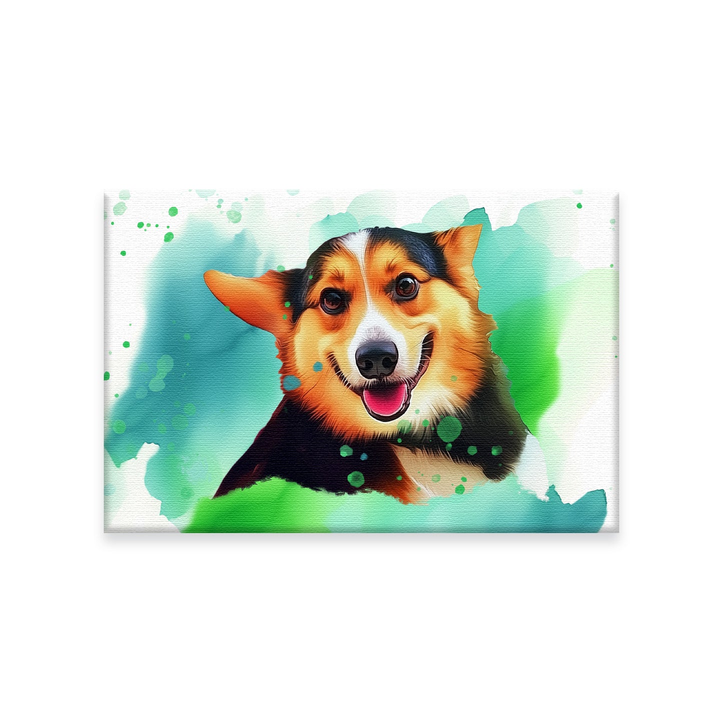 Modern Paint Splatter Custom Pet Canvas