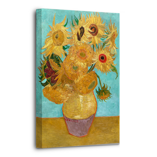 Vase with Twelve Sunflowers by Van Gogh - Wall Art Canvas